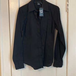 Cruel Girl | NWT Black Arena Fit Button Shirt